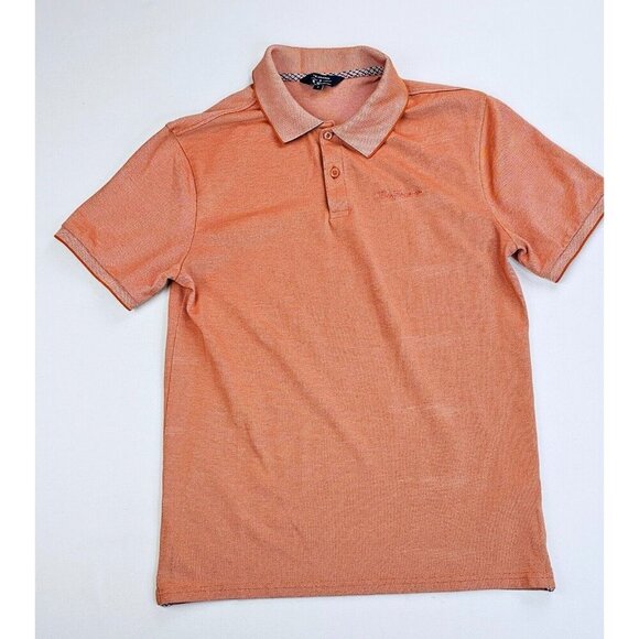 Ben Sherman Size Small Mens Burnt Orange Ebroidered Chest Logo Short Sleeve Polo - Picture 1 of 11